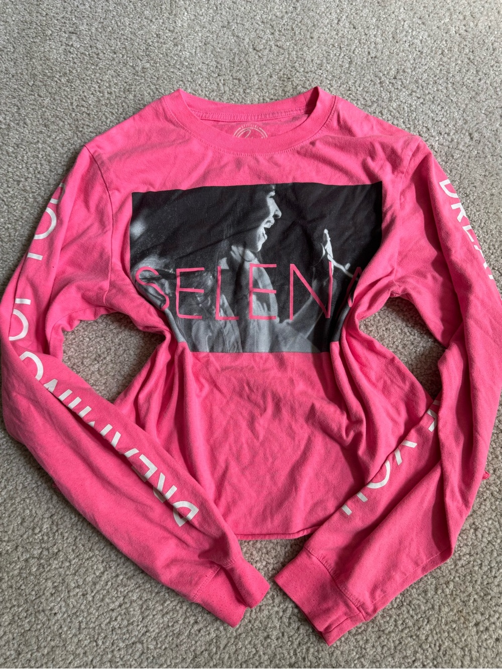 Selena Graphic Pink Long-Sleeve Tee y2k long sleeve